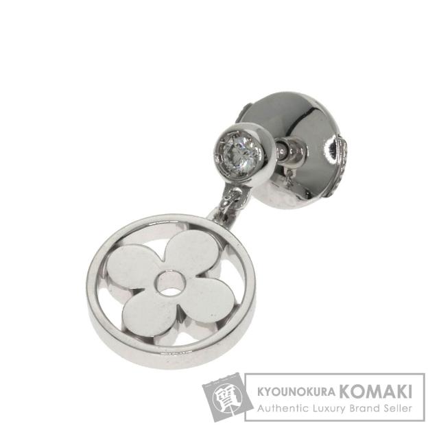 ルイヴィトン LOUIS VUITTON モノグラム イディール ダイヤモンド 単品 Q96167 ピアス 中古