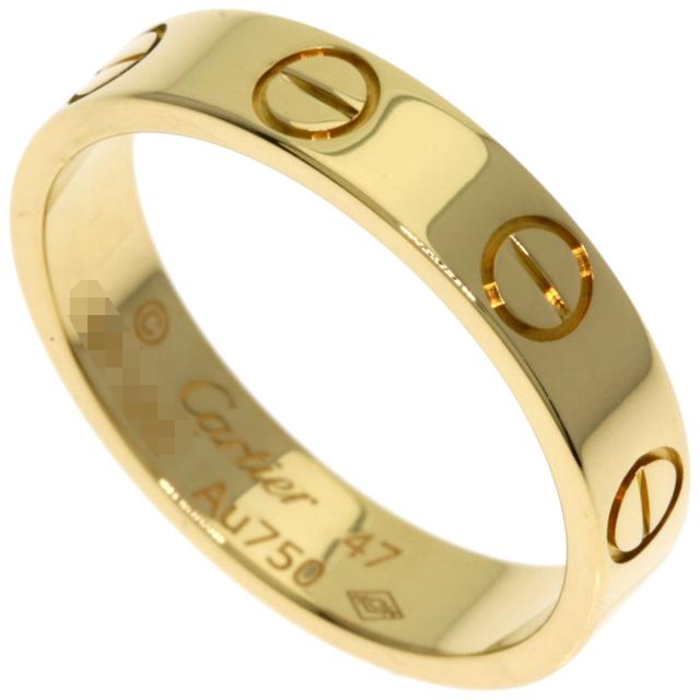 カルティエ CARTIER  ミニ ラブリング #47  リング・指輪 K18イエローゴールド レディース  中古_1