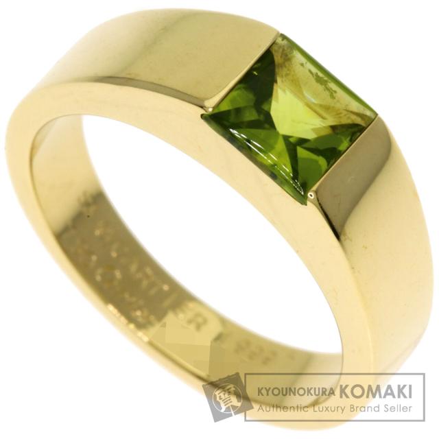 カルティエ CARTIER  タンク ペリドット #53  リング・指輪 K18イエローゴールド レディース  中古