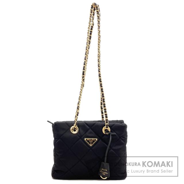 プラダ PRADA  ロゴ金具 チェーンショルダー  ショルダーバッグ ナイロン素材 レディース  中古