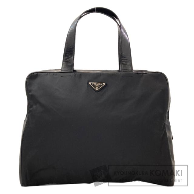 プラダ PRADA ロゴ金具 ハンドバッグ ナイロン素材 レディース 中古
