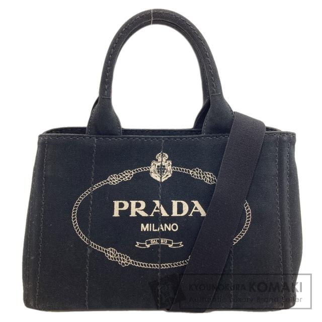 プラダ PRADA 1BG439 カナパミニ 2WAY ハンドバッグ キャンバス レディース 中古
