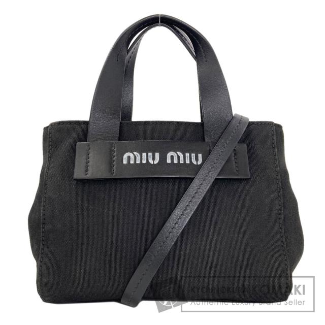 ミュウミュウ MIUMIU 2WAY ハンドバッグ キャンバス レディース 中古 