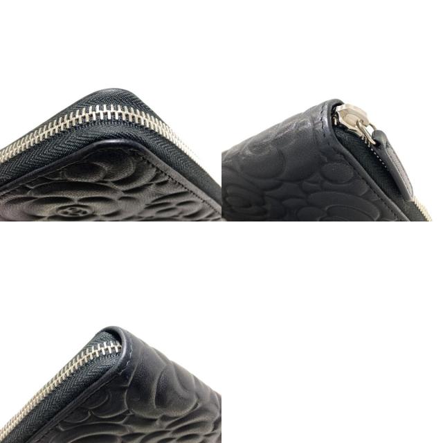 シャネル CHANEL カメリア ココマーク シルバー金具 長財布（小銭入れあり） カーフ 中古_9