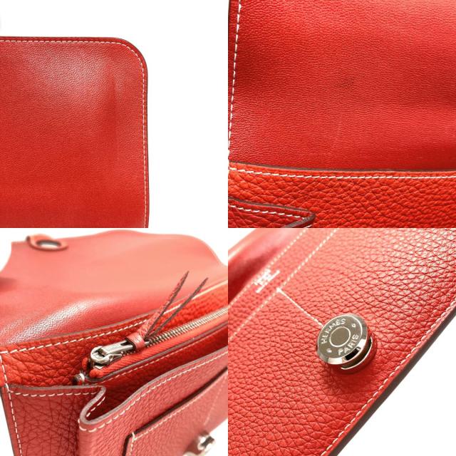 エルメス HERMES ドゴンGM デュオ シルバー金具 長財布（小銭入れあり） カーフ 中古_7