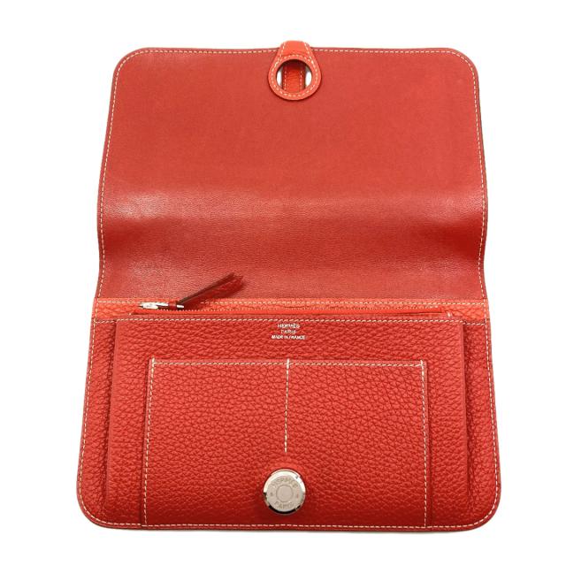 エルメス HERMES ドゴンGM デュオ シルバー金具 長財布（小銭入れあり） カーフ 中古_4
