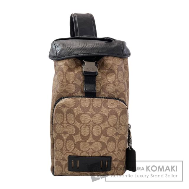 コーチ COACH 1909  シグネチャー  ボディバッグ PVC レディース  中古
