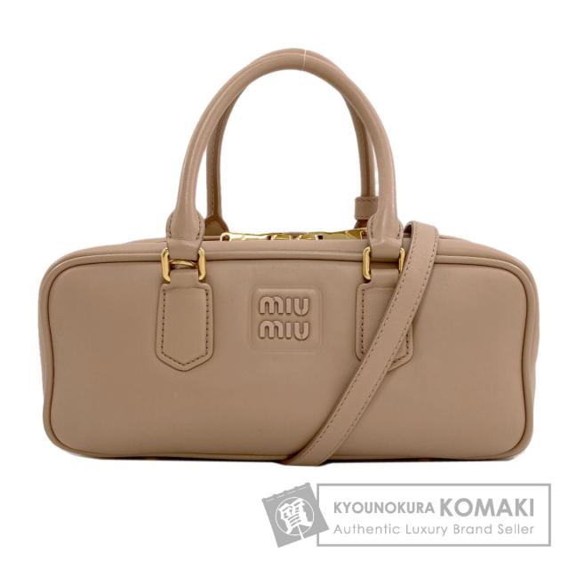 ミュウミュウ MIUMIU  アルカディ ラージ 2WAY  ハンドバッグ レザー レディース  中古