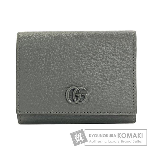 グッチ GUCCI 722732 ダブルG 三つ折り財布 二つ折り財布（小銭入れあり） レザー 中古