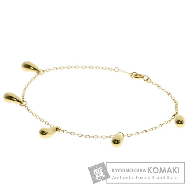 ティファニー TIFFANY&amp;Co.  5P ティアドロップ  ブレスレット K18イエローゴールド レディース  中古