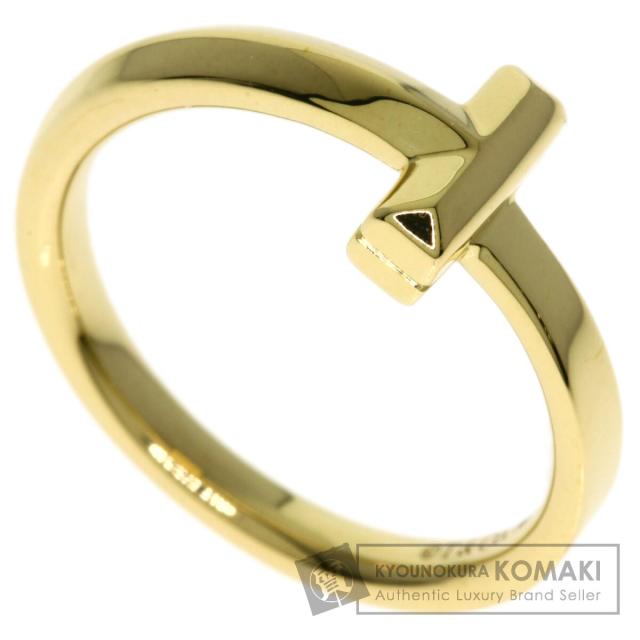 ティファニー TIFFANY&amp;Co.  Tワン ナロー  リング・指輪 K18イエローゴールド レディース  中古