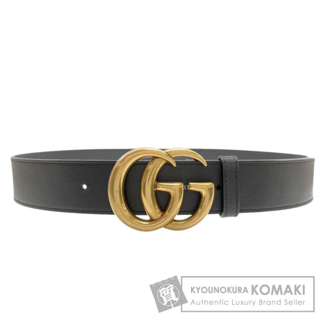 グッチ GUCCI 400593 ダブルGバックル ベルト カーフ メンズ 中古