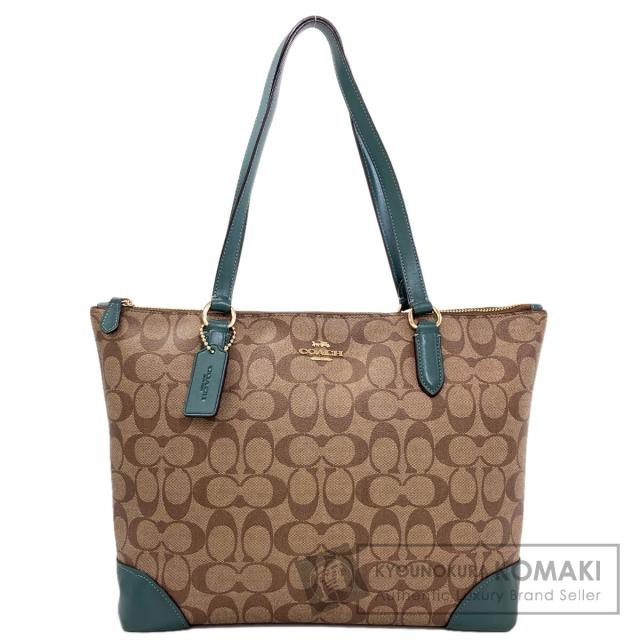 コーチ COACH F29208 シグネチャー トートバッグ PVC レディース 中古