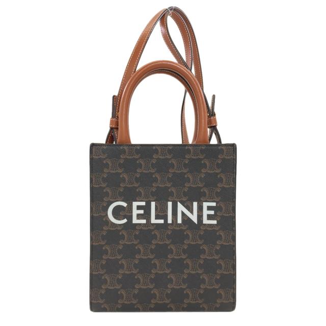 セリーヌ CELINE ミニ バーティカルカバ 2WAY？ ハンドバッグ PVC レディース 中古_1