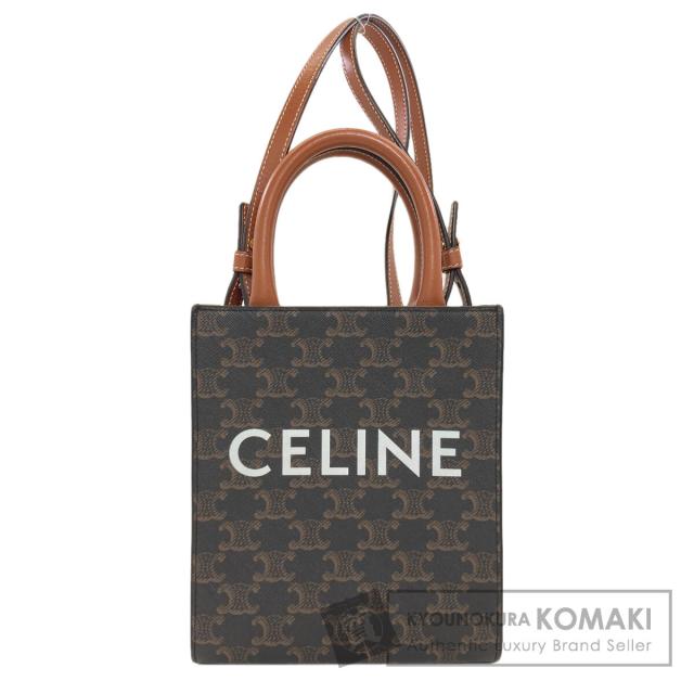 セリーヌ CELINE ミニ バーティカルカバ 2WAY？ ハンドバッグ PVC レディース 中古