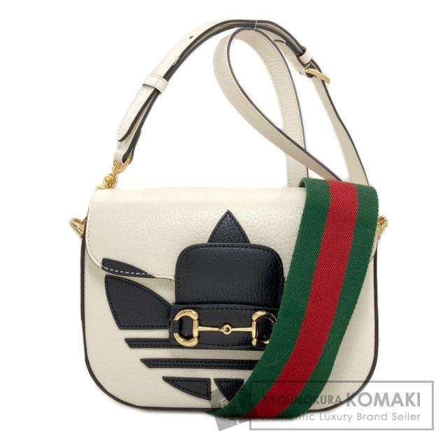 グッチ GUCCI 658574 ホースビット 1955 アディダスコラボ ショルダーバッグ カーフ 中古