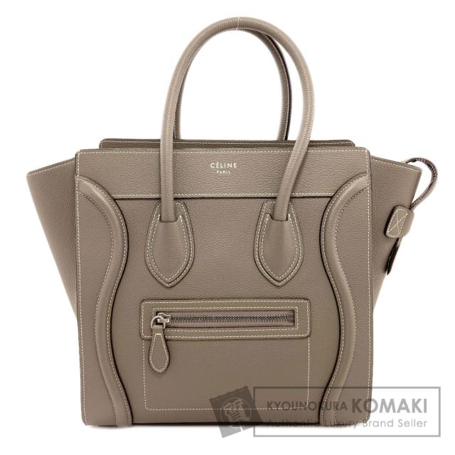 セリーヌ CELINE ラゲージマイクロ ハンドバッグ カーフ レディース 中古