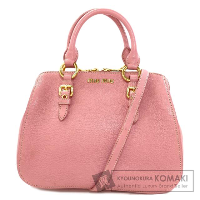 ミュウミュウ MIUMIU マドラス 2WAY ハンドバッグ レザー レディース 
