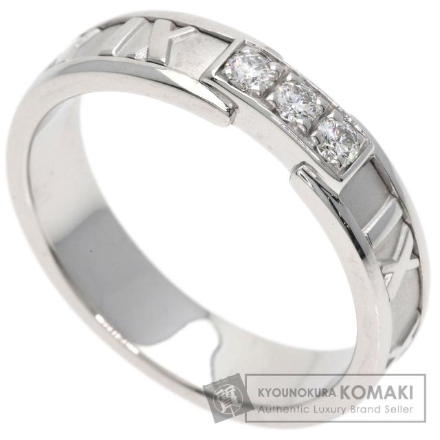 ティファニー TIFFANY&amp;Co.  アトラス 3P ダイヤモンド  リング・指輪 K18ホワイトゴールド 中古
