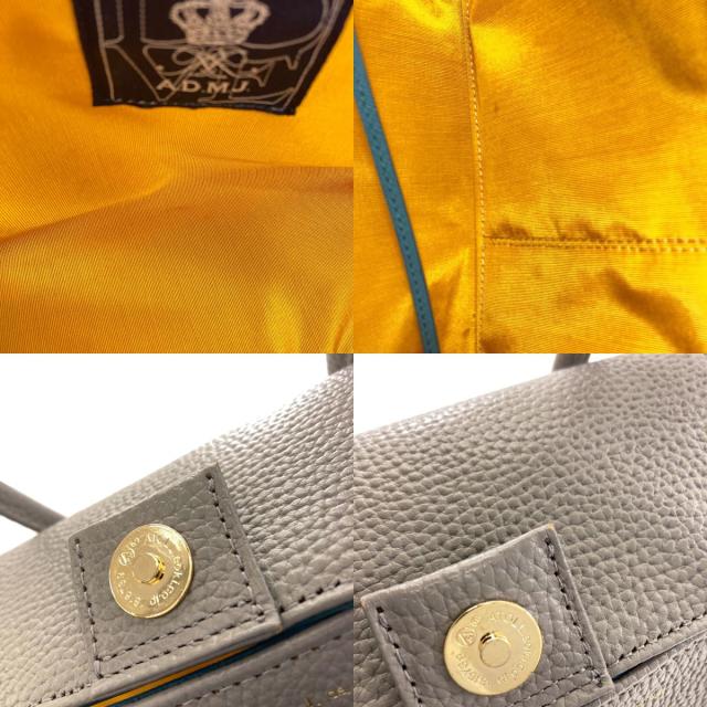 エーディーエムジェイ ADMJ ロゴ ハンドバッグ レザー レディース 中古_7