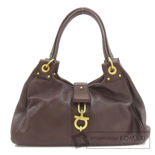 サルヴァトーレフェラガモ Salvatore Ferragamo ガンチー二金具 ハンドバッグ レザー 中古