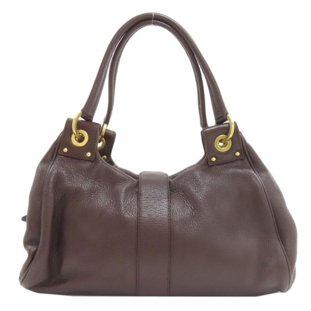 サルヴァトーレフェラガモ Salvatore Ferragamo ガンチー二金具 ハンドバッグ レザー 中古_2