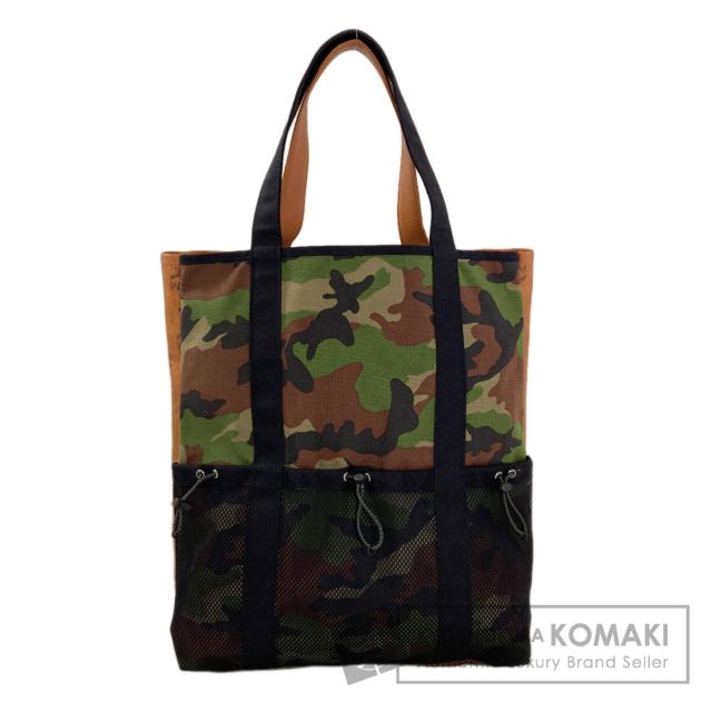 エムシーエム MCM  カモフラージュ柄  トートバッグ レザー レディース  中古