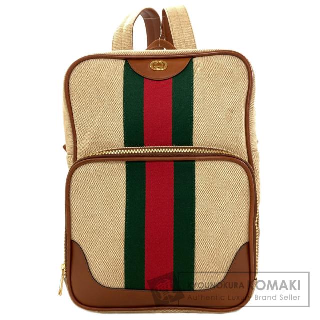 グッチ GUCCI 575063 シェリーライン リュック・デイパック キャンバス レディース 中古