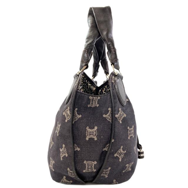 セリーヌ CELINE マカダム柄 ハンドバッグ デニム レディース 中古の