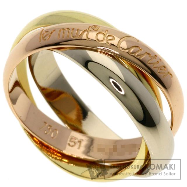 カルティエ CARTIER トリニティ #51 リング・指輪 K18イエローゴールド レディース 中古
