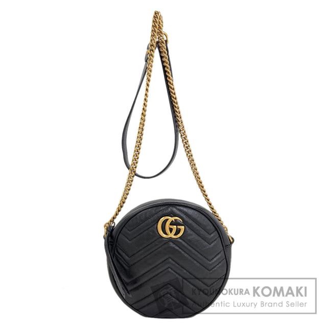 グッチ GUCCI 550154  GGマーモント  ショルダーバッグ 子ウシ レディース  中古