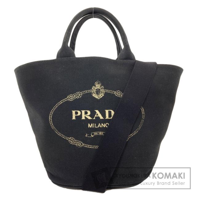 プラダ PRADA 1BG163 カナパトート 2WAY トートバッグ キャンバス レディース 中古