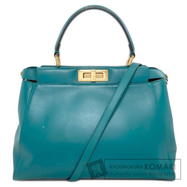フェンディ FENDI ピーカブー 2WAY ハンドバッグ カーフ レディース 中古