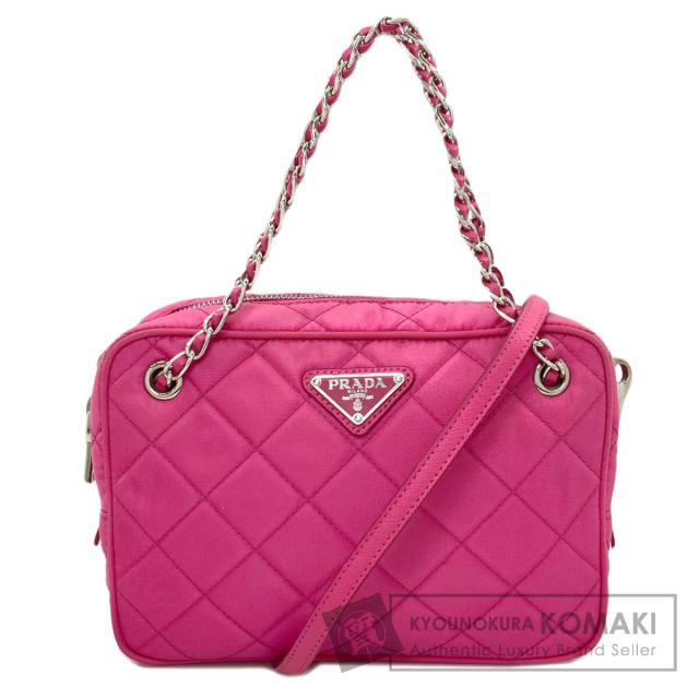 プラダ PRADA テスートインプントゥ 2WAY ショルダーバッグ ナイロン素材 レディース 中古
