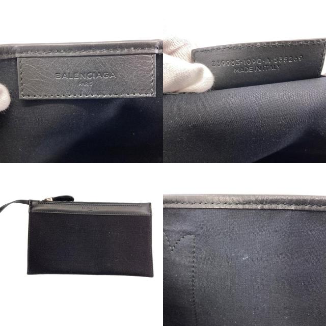 バレンシアガ BALENCIAGA 339933 ネイビーカバスS ハンドバッグ キャンバス レディース 中古_6