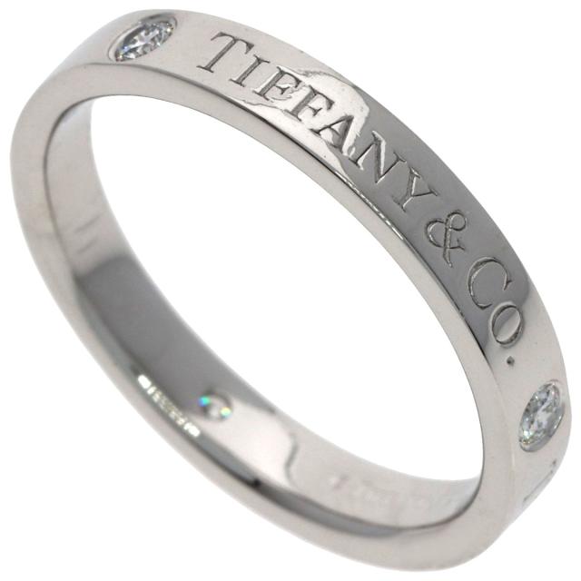 ティファニー TIFFANY&Co. フラットバンド 3P ダイヤモンド リング 