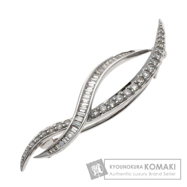 セレクトジュエリー SELECT JEWELRY ダイヤモンド ブローチ K18ホワイトゴールド 中古