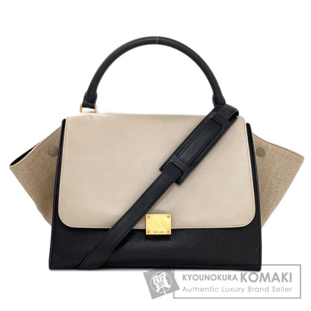 セリーヌ CELINE トラペーズ ミディアム 2WAY ハンドバッグ カーフ レディース 中古