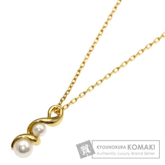ミキモト MIKIMOTO パール 真珠 ネックレス K18イエローゴールド レディース 中古