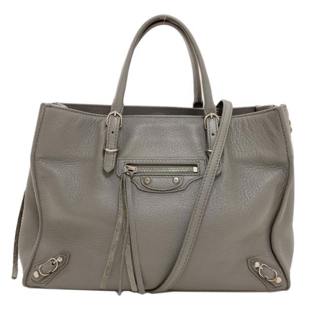 バレンシアガ BALENCIAGA 370926 ペーパー 2WAY ハンドバッグ レザー レディース 中古_1