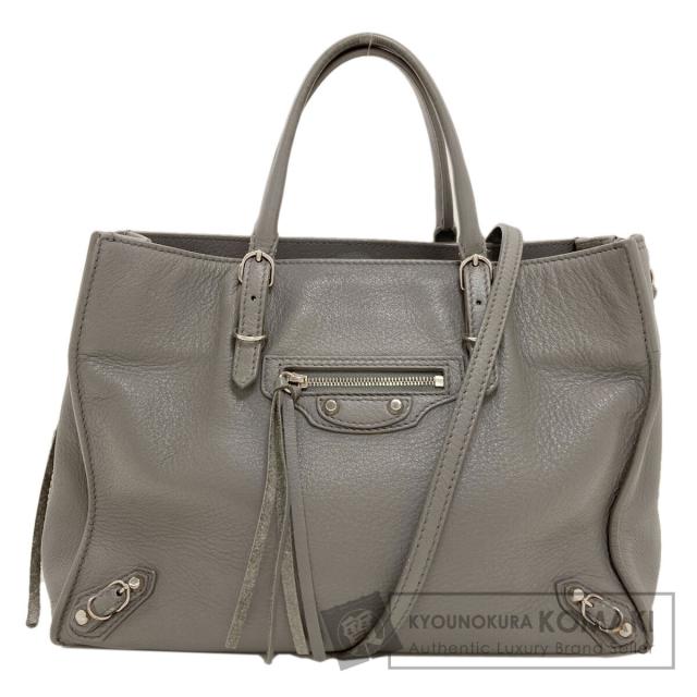 バレンシアガ BALENCIAGA 370926 ペーパー 2WAY ハンドバッグ レザー レディース 中古
