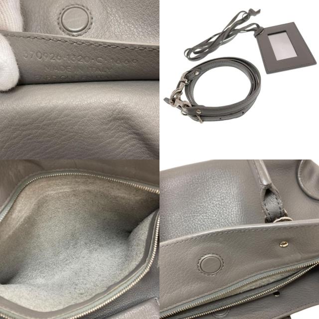 バレンシアガ BALENCIAGA 370926 ペーパー 2WAY ハンドバッグ レザー レディース 中古_4