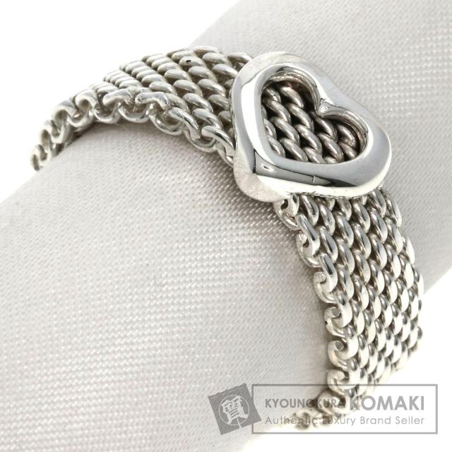 ティファニー TIFFANY&amp;Co.  サマセット ハート メッシュ  リング・指輪 シルバー レディース  中古