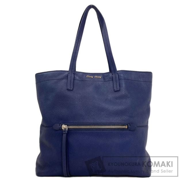 ミュウミュウ MIUMIU ロゴ トートバッグ カーフ レディース 中古