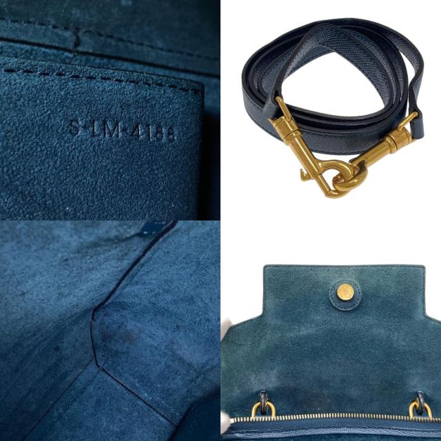 セリーヌ CELINE マイクロ ベルトバッグ 2WAY ハンドバッグ カーフ レディース 中古_5