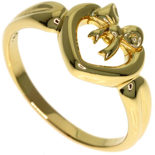 ティファニー TIFFANY&Co. ハートウィズボウ リング・指輪 K18イエロー 
