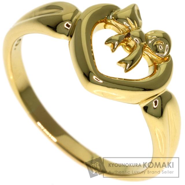 ティファニー TIFFANY&Co. ハートウィズボウ リング・指輪 K18イエロー 