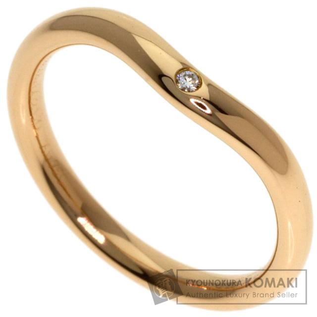 ティファニー TIFFANY&Co.  カーブドバンド 1P 金剛石  輪っか・指環 K18さくら色ゴールド 中古