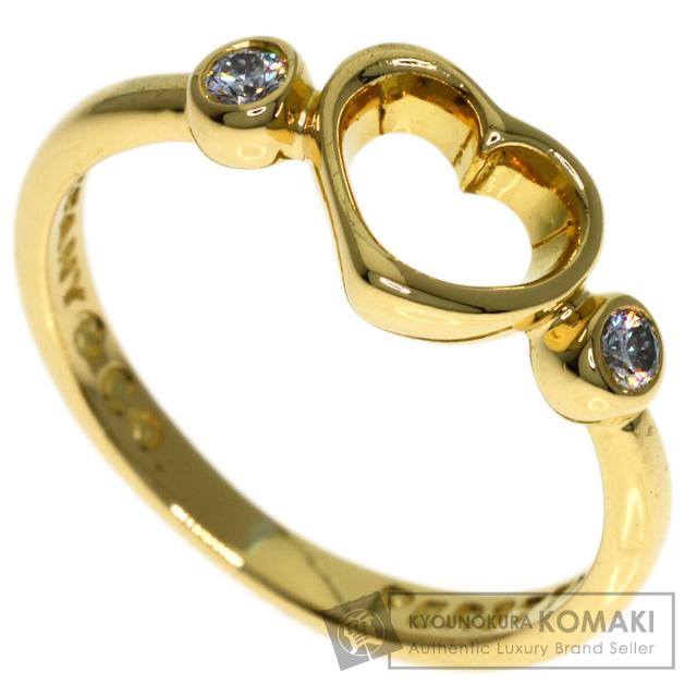 ティファニー TIFFANY&amp;Co.  オープンハート 2P ダイヤモンド  リング・指輪 中古