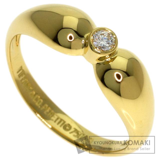ティファニー TIFFANY&amp;Co.  ダブル ティアドロップ 1P ダイヤモンド  リング・指輪 中古